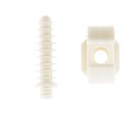 Zenitech - Lot de 10 clips avec chevilles Ø20mm - Blanc