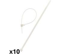 Zenitech - Lot de 10 colliers de câblage réutilisables - 3,6x 140mm - Transparent G