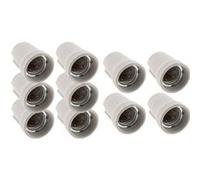Zenitech - Lot de 10 douilles E27 porcelaine à vis - Blanc G