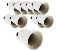 Zenitech - Lot de 10 douilles E27 Résine avec patte équerre - Blanc blanc G