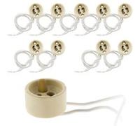 Zenitech - Lot de 10 douilles GU10/GZ10 plastique - Blanc 100W max G