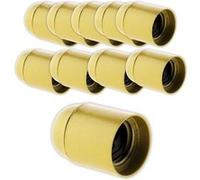 - Lot de 10 douilles lisses sans bague - E27 - Doré