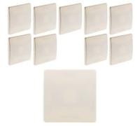 Zenitech - Lot de 10 plaques cache boîtes 75x75mm vis + griffes - Blanc - Diwone G