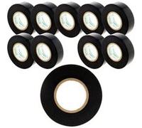 Lot de 10 rouleaux adhésifs 19mm x 20m - Noir - Zenitech