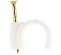 Zenitech - Lot de 100 crochets de fixation Ø14mm - Blanc Blanc G