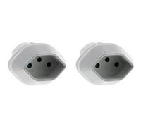 Adaptateur prise voyage - ZENITECH - Suisse vers France - Prise mâle France - Prise femelle Suisse - Blanc - Compact