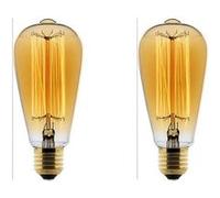 Zenitech - Lot de 2 ampoule déco filament carbone Edison 25W E27
