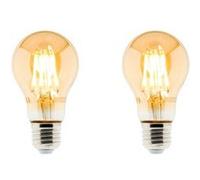 Zenitech - Lot de 2 ampoules déco filament LED ambrée 4W E27 2500K Ambrée