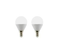 Zenitech - Lot de 2 ampoules LED sphériques E14 5W - Blanc chaud - 400lm 6500K