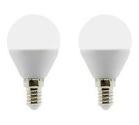 Zenitech - Lot de 2 ampoules LED sphériques E14 5W - Blanc chaud - 400lm 6500K blanc G