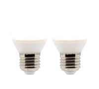 Zenitech - Lot de 2 ampoules LED sphériques E27 5W - Blanc chaud - 400lm 2700K