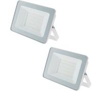 Zenitech - Lot de 2 projecteurs LED chantier 50W 5000lm IP65 - Blanc Blanc