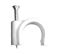 Zenitech - Lot de 20 crochets fixation Ø4mm - Blanc