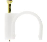 Zenitech - Lot de 20 crochets de fixation Ø6mm - Blanc