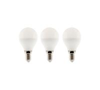 Zenitech - Lot de 3 ampoules LED sphériques 5,2W E14 470lm 2700K - Blanc chaud