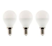 Zenitech - Lot de 3 ampoules LED sphériques 5,2W E14 470lm 2700K - Blanc chaud
