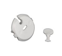 Zenitech Caches-prises 2P+T – Lot de 3 avec clé – Blanc