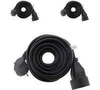 Zenitech - Lot de 3 prolongateurs 16A 2P+T HO5VV-F 3G1,5mm² - Noir 5m Noir