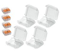 Zenitech Lot de 4 boîtiers de Connexion étanches IPX8 3 entrées S221 Wago