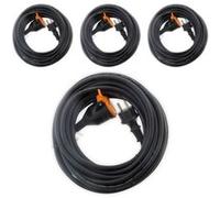 Zenitech - Lot de 4 prolongateurs pour chantier HO7RN-F 16A 3G2,5mm² 10m - Noir Noir G
