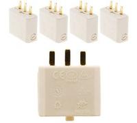 Zenitech - Lot de 5 fiches DCL 2P+T boîte applique + point de centre - Blanc G