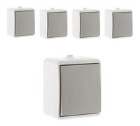 Zenitech - Lot de 5 interrupteurs va-et-vient étanches IP54