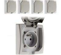 Zenitech - Lot de 5 prises 16A 2P+T encastrables pour extérieur G