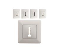 Zenitech - Lot de 5 prises téléphone 8 plots - blanc -