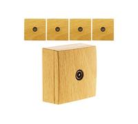 Zenitech - Lot de 5 prises TV Ø9,52 saillie - hêtre
