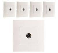 Zenitech - Lot de 5 prises TV montés module large - blanc - Simplea G