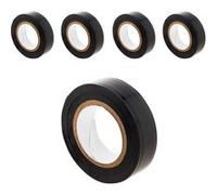 Zenitech - Lot de 5 rouleaux adhésifs 15mmx10m - Noir Noir
