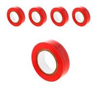 Zenitech - Lot de 5 rouleaux adhésifs 15mmx10m - Rouge Rouge