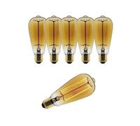 Zenitech - Lot de 6 ampoule déco filament carbone Edison 25W E27 blanc G