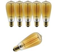 Zenitech Lot de 6 ampoule déco filament carbone Edison 25W E27