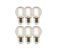 Zenitech - Lot de 6 Ampoules déco filament LED sphérique 4W E27 470lm 2700K