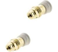Zenitech - Lot de 6 douilles E14 laiton bague porcelaine borne de terre Laiton