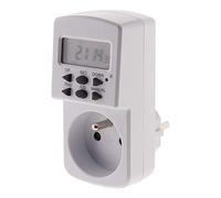 Zenitech - Mini Programmateur Digital Hebdomadaire - 16 Programmes, Fonction Aléatoire, Précision Minute, Économie Énergie, Sécurité Domestique - Blanc