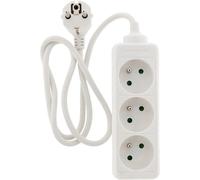 Zenitech Bloc multiprise 3 prises 2P+T 16A Blanc 1,5 m
