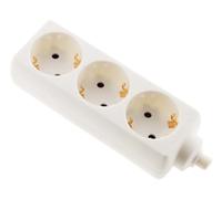 Zenitech Multiprise 3 Prises Schuko 16 A sans câble Blanc | Multiprise 3 prises Schuko 16 A sans câble, Blanc ;, Type F : prise Schuko avec contacts de terre