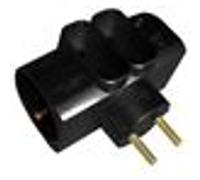 Zenitech - Multiprise 4 prises latérale pour TV écran plat - Quadriplite - 2x16A + 2x6A - Noir Noir G