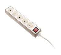 ZENITECH Multiprise 5 Prises Schuko - Taupe