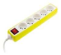Zenitech - Multiprise 5x16A 2P+T + Interrupteur + Housse - Jaune