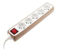 Zenitech - Multiprise 5x16A 2P+T + interrupteur + housse - Taupe G