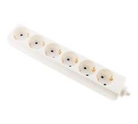 Zenitech - Multiprise 6 prises Schuko 16A sans câble - Blanc Blanc