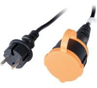 Zenitech - Multiprise A Clapet 10m H05vv-F 2x1.5 Noir-Orange