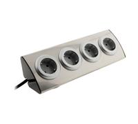 Zenitech Multiprise angle Schuko - Inox