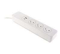 Zenitech - Multiprise Easy Eject 3x2P+T (16A) - 2 Ports USB - Mantéa