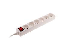 Zenitech Multiprise Extra-Plate, 6 Prises, Interrupteur, 1 m | 6 prises, cordon 1 m, interrupteur, fiche plate