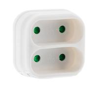 Zenitech Multiprise façade 2 prises - Blanc