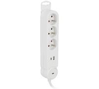 Zenitech - Multiprise Iota 3 prises 16A + prise USB A+C avec interrupteur